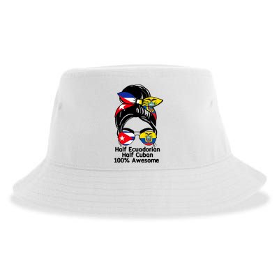 Half Ecuadorian Half Cuban 100 Percent Awesome Sustainable Bucket Hat