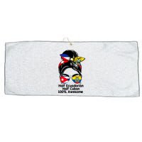 Half Ecuadorian Half Cuban 100 Percent Awesome Large Microfiber Waffle Golf Towel
