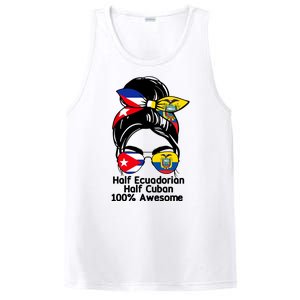 Half Ecuadorian Half Cuban 100 Percent Awesome PosiCharge Competitor Tank