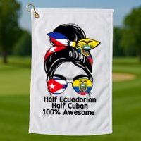 Half Ecuadorian Half Cuban 100 Percent Awesome Golf Towel