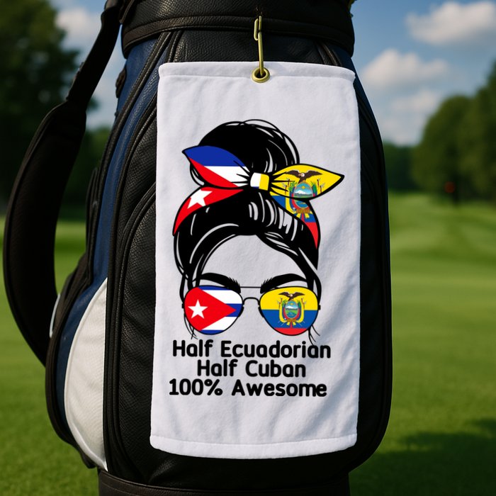 Half Ecuadorian Half Cuban 100 Percent Awesome Golf Towel
