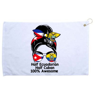 Half Ecuadorian Half Cuban 100 Percent Awesome Grommeted Golf Towel