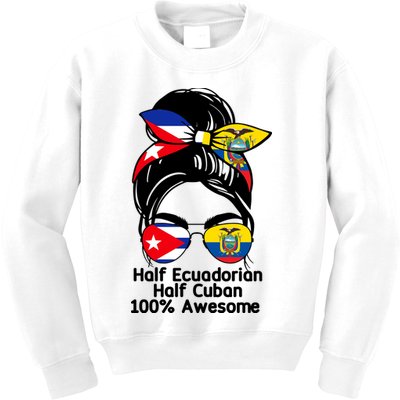 Half Ecuadorian Half Cuban 100 Percent Awesome Kids Sweatshirt