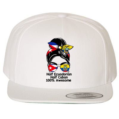 Half Ecuadorian Half Cuban 100 Percent Awesome Wool Snapback Cap
