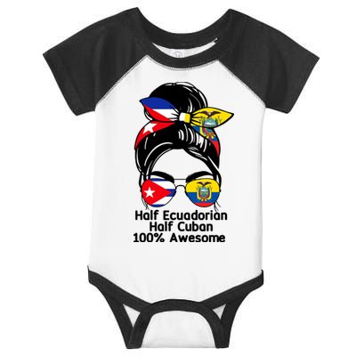 Half Ecuadorian Half Cuban 100 Percent Awesome Infant Baby Jersey Bodysuit