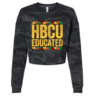 HBCU Educated Historical Black College Cropped Pullover Crew