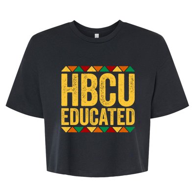 HBCU Educated Historical Black College Bella+Canvas Jersey Crop Tee