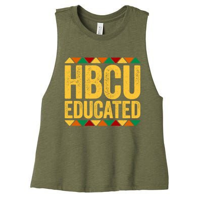 HBCU Educated Historical Black College Women's Racerback Cropped Tank