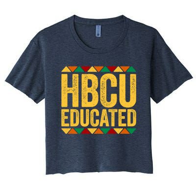 HBCU Educated Historical Black College Women's Crop Top Tee