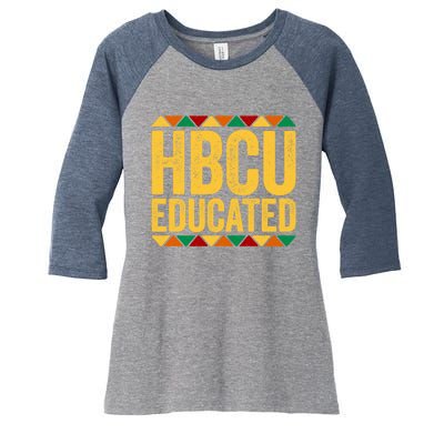 HBCU Educated Historical Black College Women's Tri-Blend 3/4-Sleeve Raglan Shirt