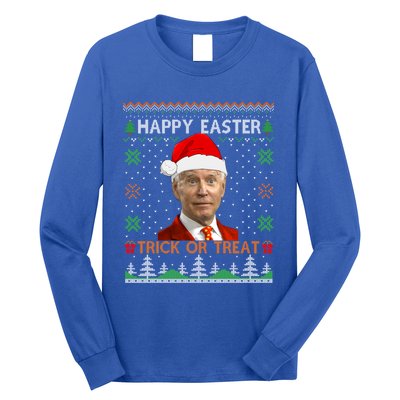 Happy Easter Hlw Funny Joe Biden Christmas Ugly Gift Long Sleeve Shirt