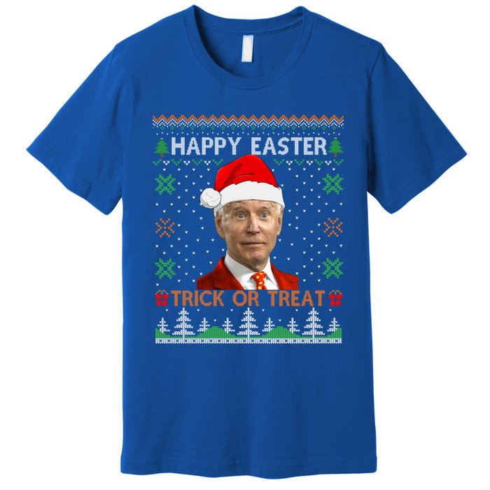 Happy Easter Hlw Funny Joe Biden Christmas Ugly Gift Premium T-Shirt