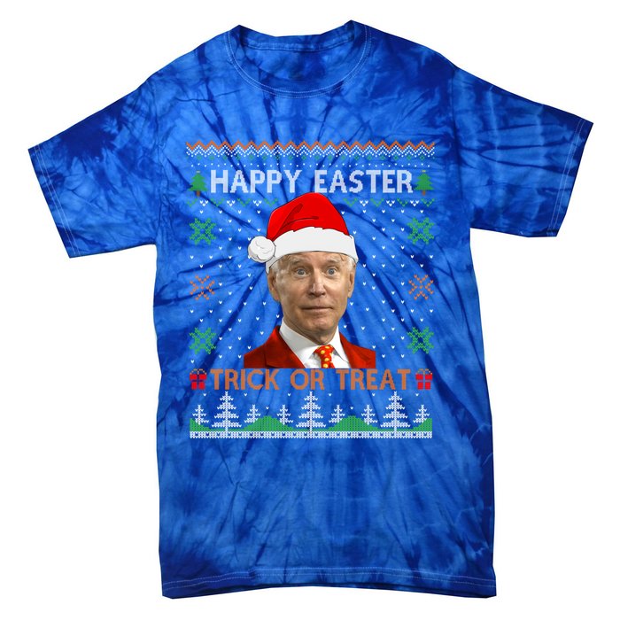 Happy Easter Hlw Funny Joe Biden Christmas Ugly Gift Tie-Dye T-Shirt