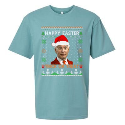 Happy Easter Hlw Funny Joe Biden Christmas Ugly Gift Sueded Cloud Jersey T-Shirt