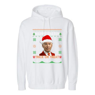 Happy Easter Hlw Funny Joe Biden Christmas Ugly Gift Garment-Dyed Fleece Hoodie