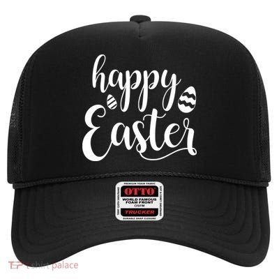 Happy Easter Holiday High Crown Mesh Back Trucker Hat