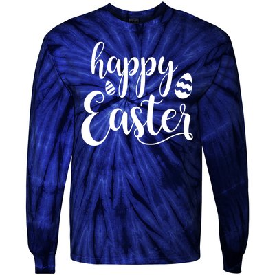 Happy Easter Holiday Tie-Dye Long Sleeve Shirt