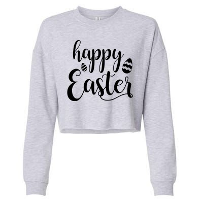 Happy Easter Holiday Cropped Pullover Crew