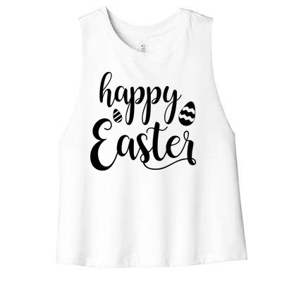 Happy Easter Holiday Women's Racerback Cropped Tank