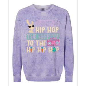 Happy Easter Hip Hop Bunny Sunglasses Colorblast Crewneck Sweatshirt