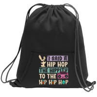 Happy Easter Hip Hop Bunny Sunglasses Sweatshirt Cinch Pack Bag