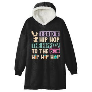 Happy Easter Hip Hop Bunny Sunglasses Hooded Wearable Blanket