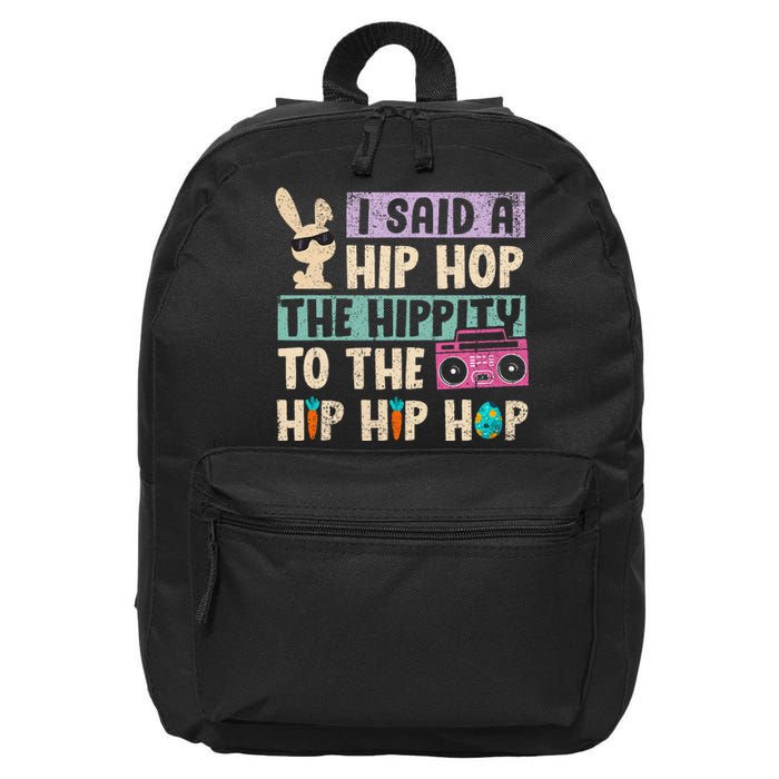 Happy Easter Hip Hop Bunny Sunglasses 16 in Basic Backpack