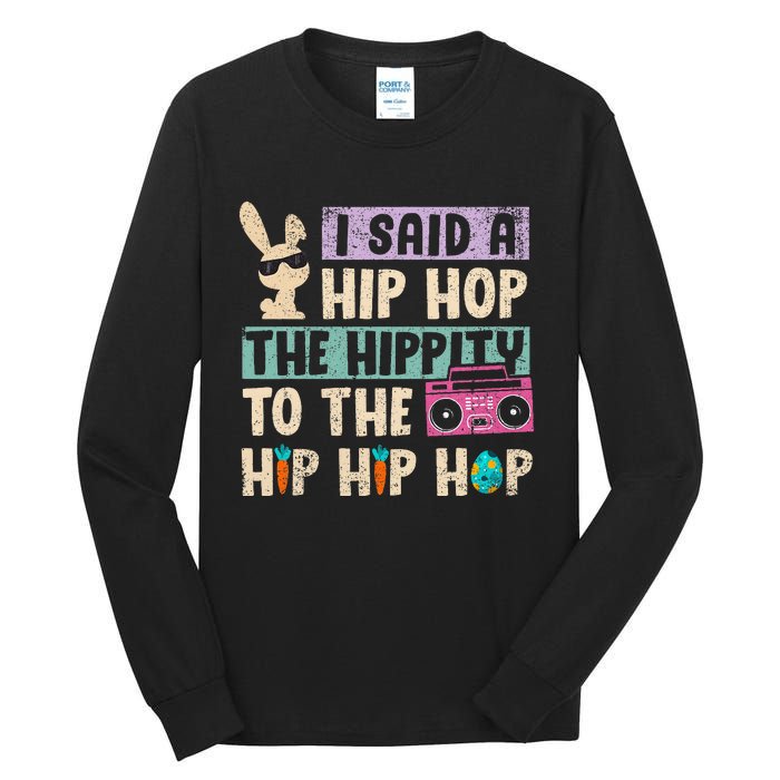 Happy Easter Hip Hop Bunny Sunglasses Tall Long Sleeve T-Shirt