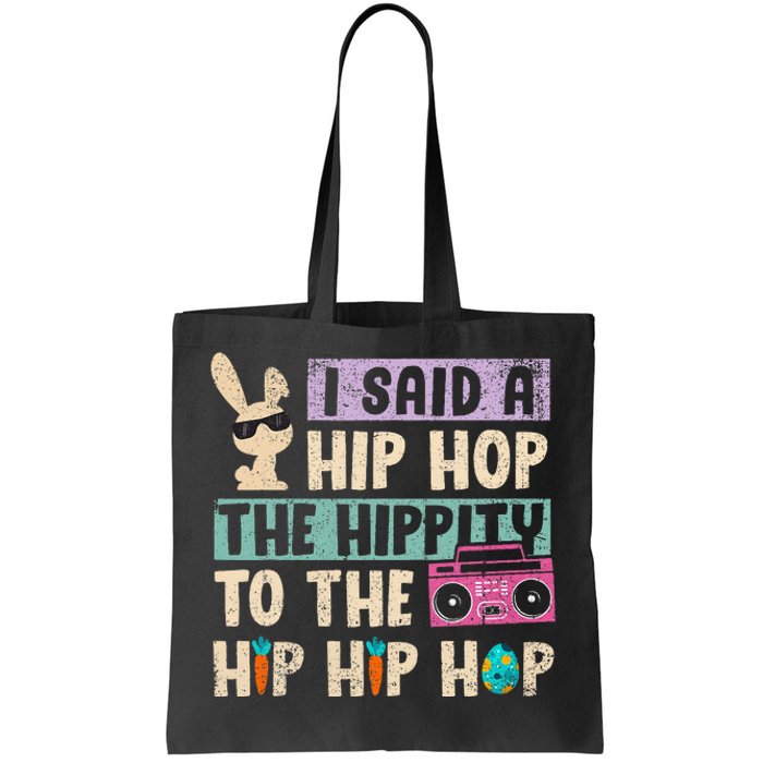 Happy Easter Hip Hop Bunny Sunglasses Tote Bag