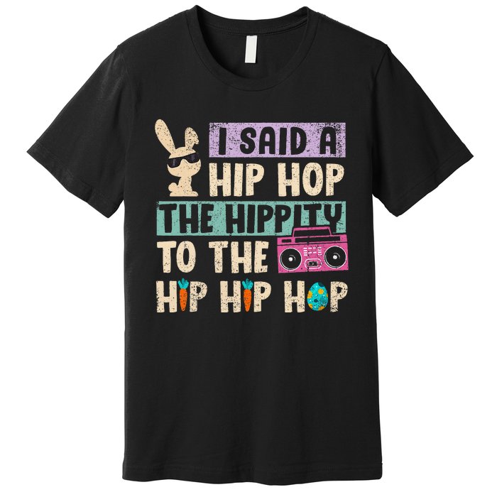 Happy Easter Hip Hop Bunny Sunglasses Premium T-Shirt