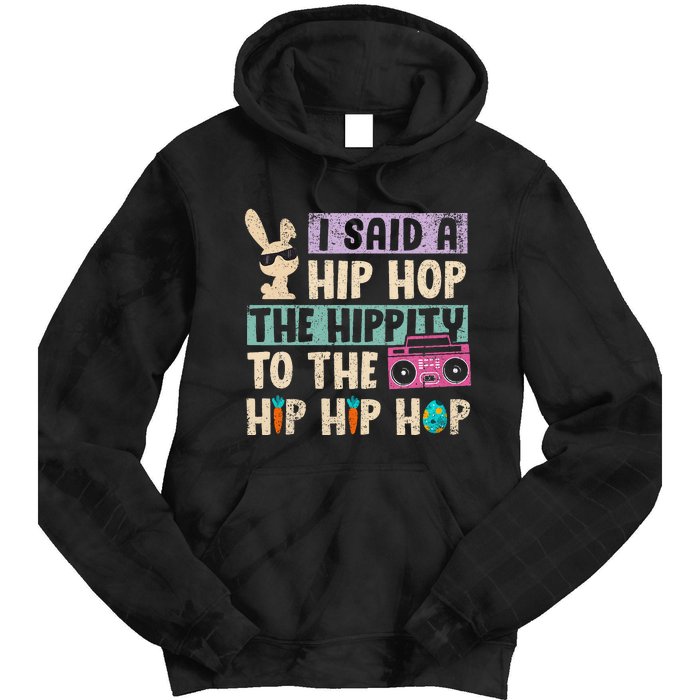 Happy Easter Hip Hop Bunny Sunglasses Tie Dye Hoodie