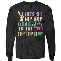 Happy Easter Hip Hop Bunny Sunglasses Tie-Dye Long Sleeve Shirt