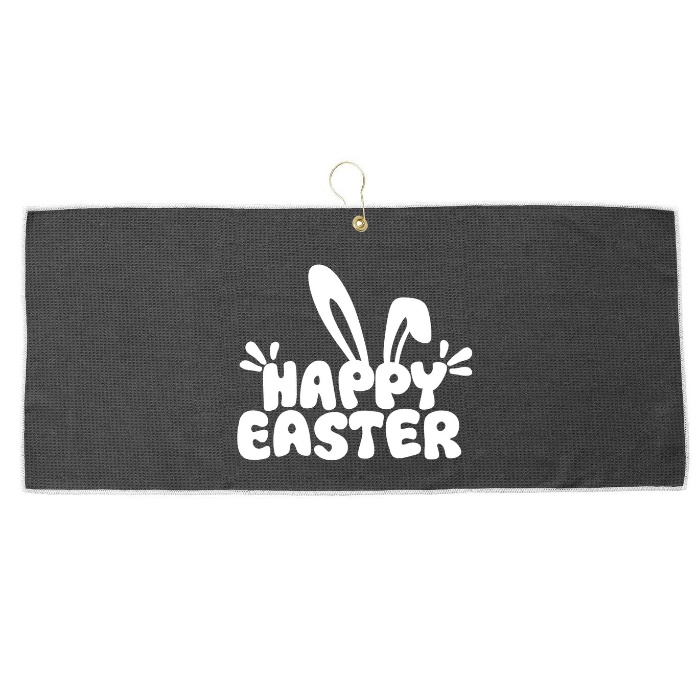 Happy Easter Large Microfiber Waffle Golf Towel