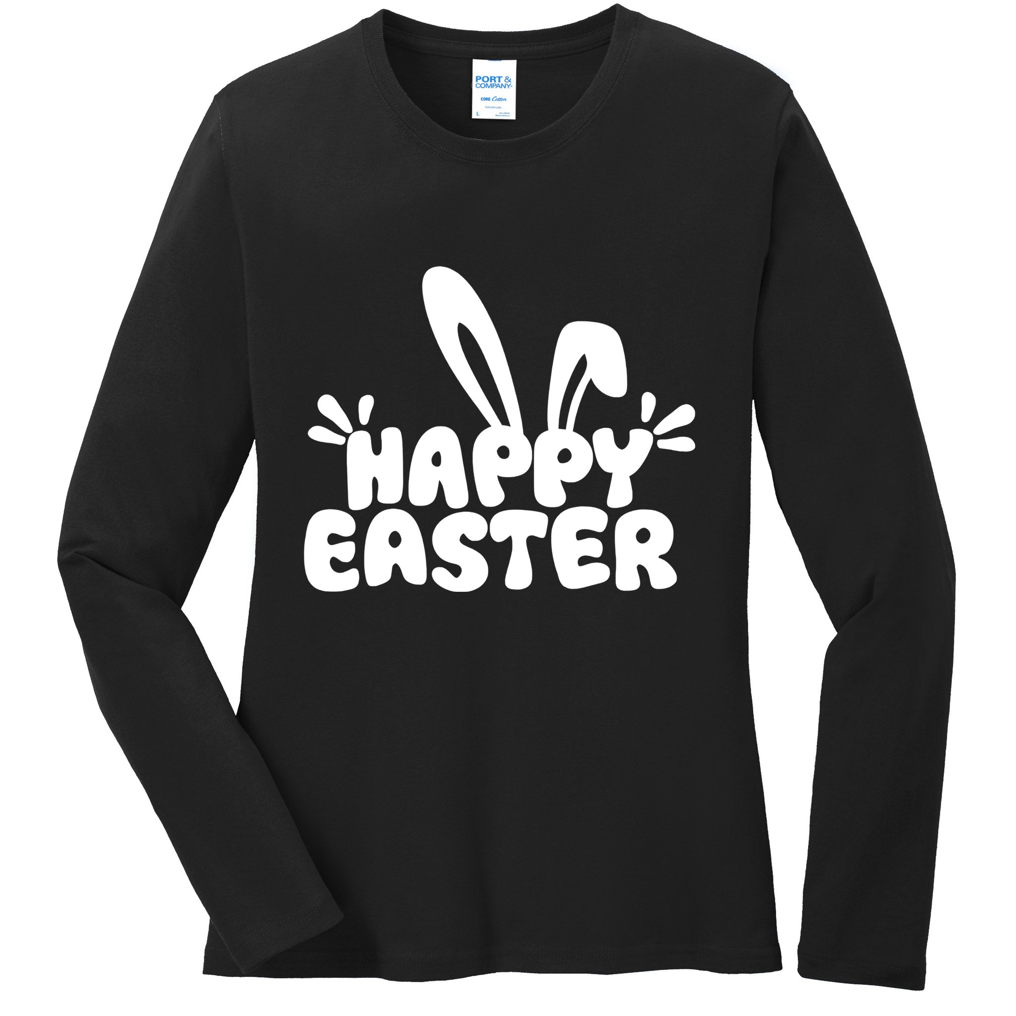 Happy Easter Ladies Long Sleeve Shirt