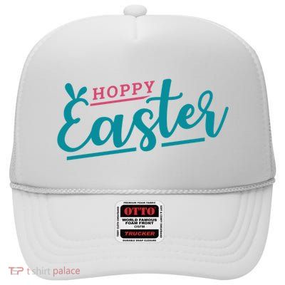 Hoppy Easter Holiday High Crown Mesh Back Trucker Hat