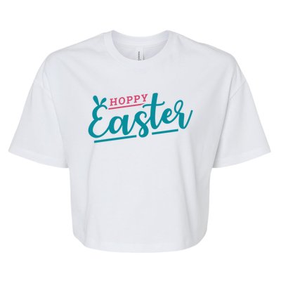 Hoppy Easter Holiday Bella+Canvas Jersey Crop Tee