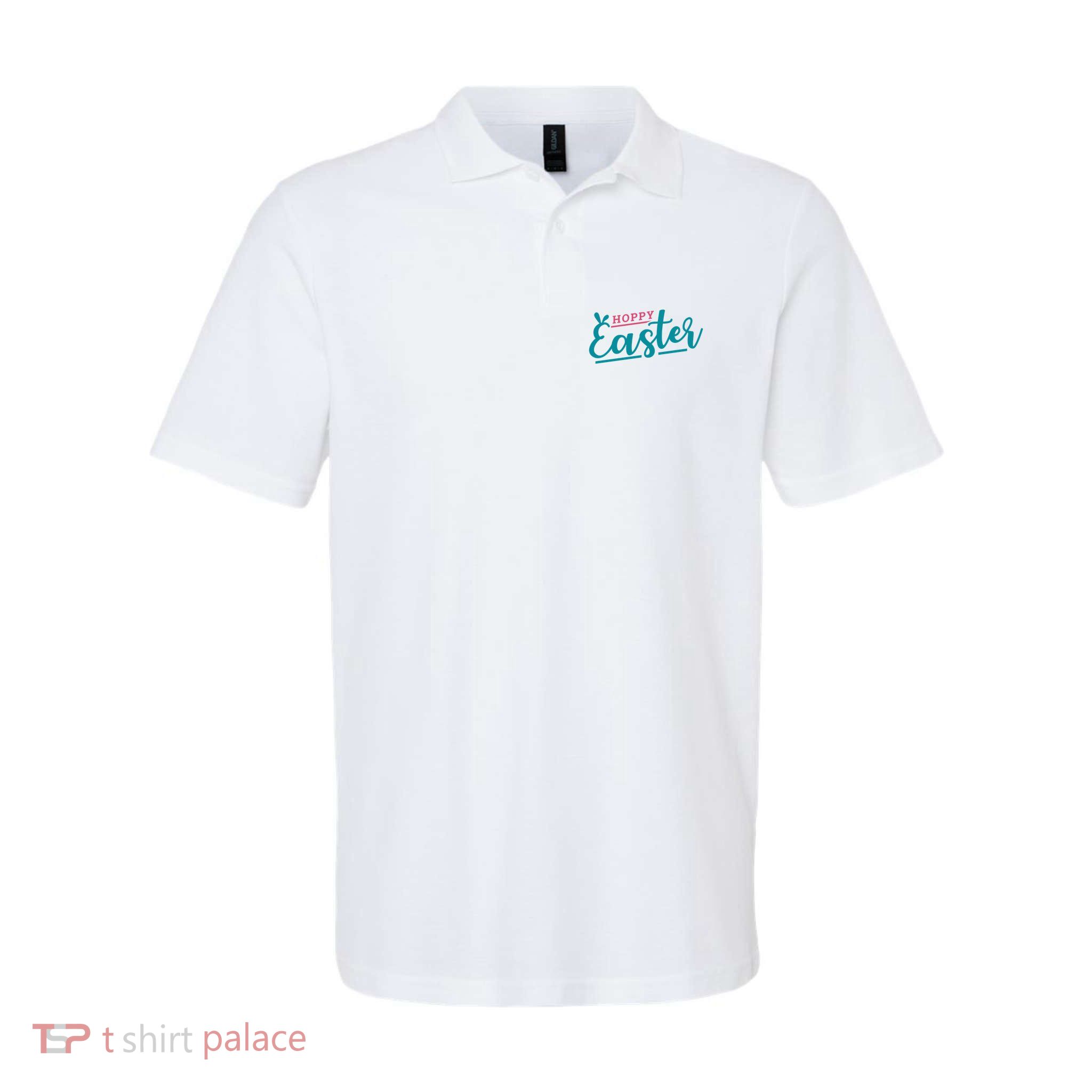 Hoppy Easter Holiday Softstyle Adult Sport Polo