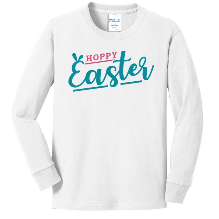 Hoppy Easter Holiday Kids Long Sleeve Shirt