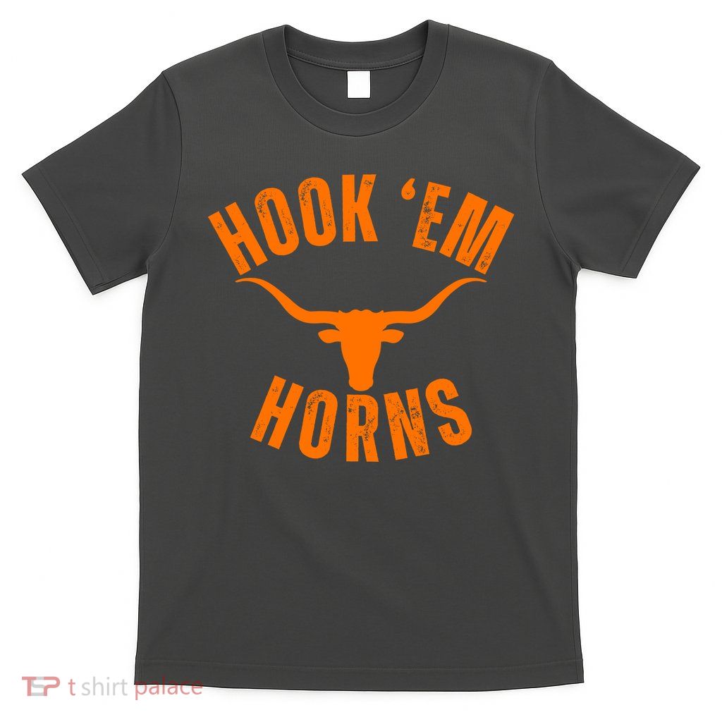 Hook Em Horns Texas Bull Head T-Shirt