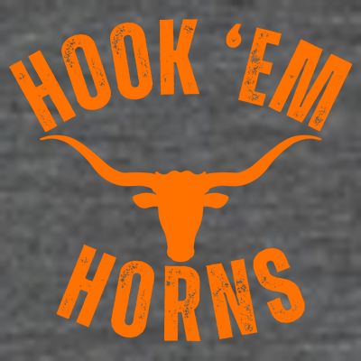 Hook Em Horns Texas Bull Head T-Shirt