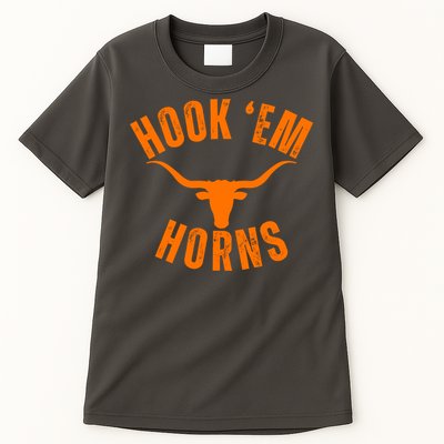 Hook Em Horns Texas Bull Head Tall T-Shirt