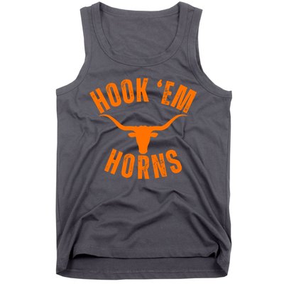 Hook Em Horns Texas Bull Head Tank Top