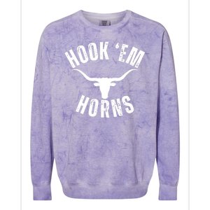 Hook Em Horns Texas State Longhorns Colorblast Crewneck Sweatshirt