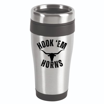 Hook Em Horns Texas State Longhorns 16oz Travel Tumbler