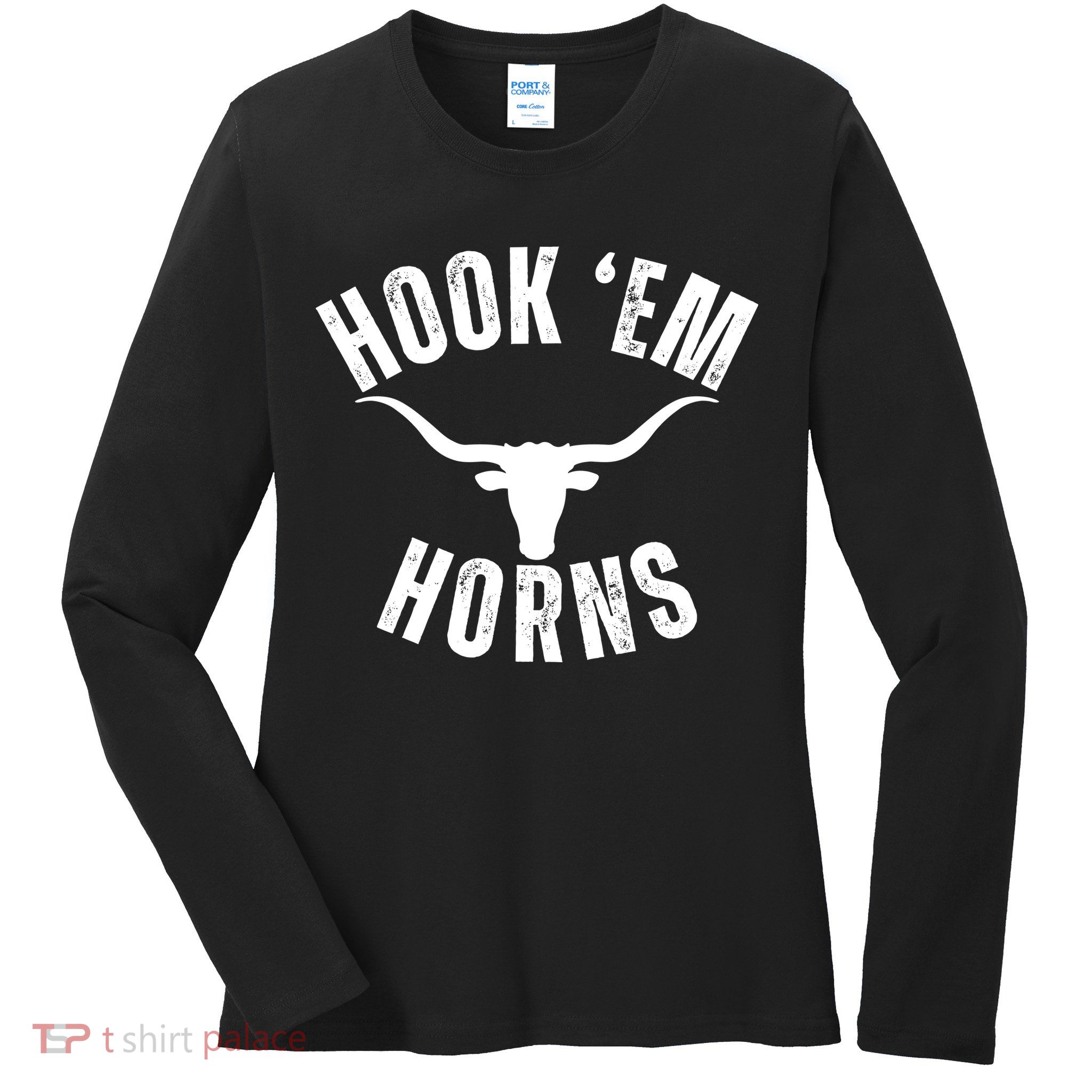 Hook Em Horns Texas State Longhorns Ladies Long Sleeve Shirt