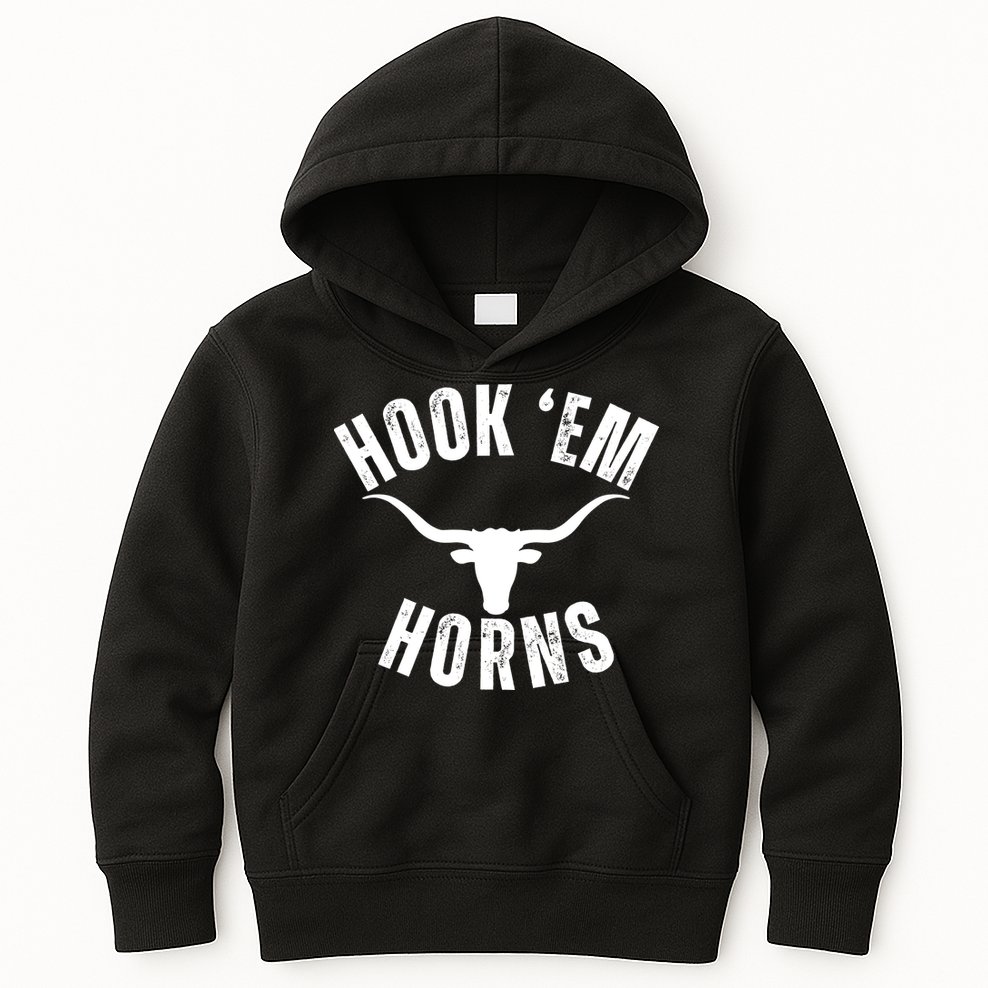 Hook Em Horns Texas State Longhorns Kids Hoodie