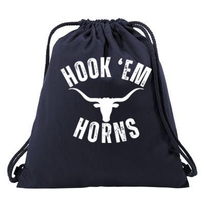 Hook Em Horns Texas State Longhorns Drawstring Bag