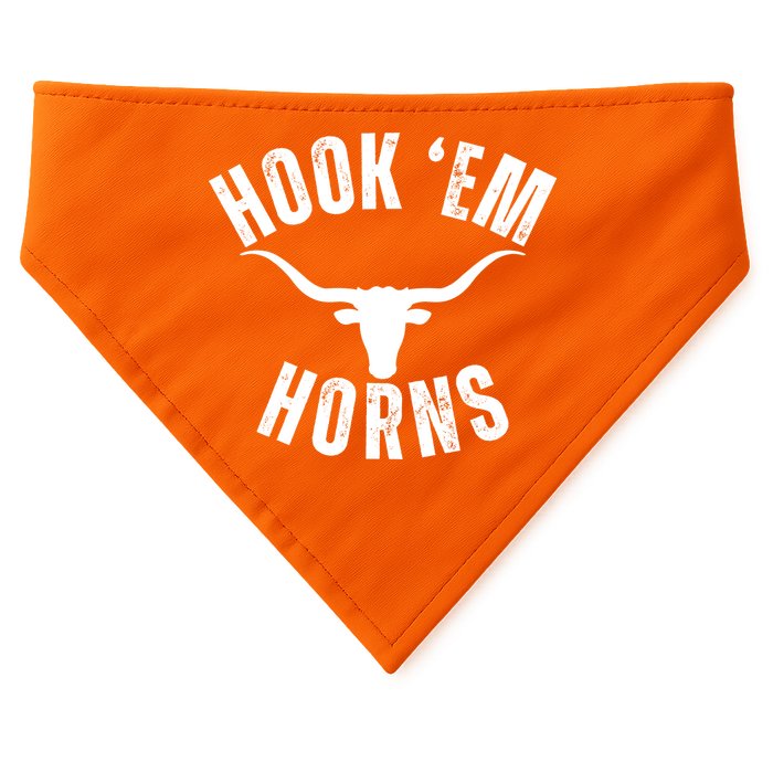 Hook Em Horns Texas State Longhorns USA-Made Doggie Bandana