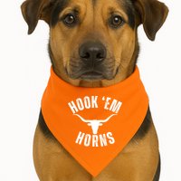 Hook Em Horns Texas State Longhorns USA-Made Doggie Bandana