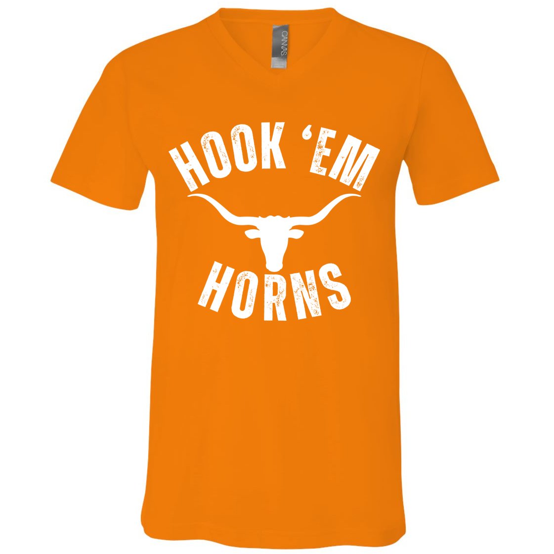 Hook Em Horns Texas State Longhorns V-Neck T-Shirt
